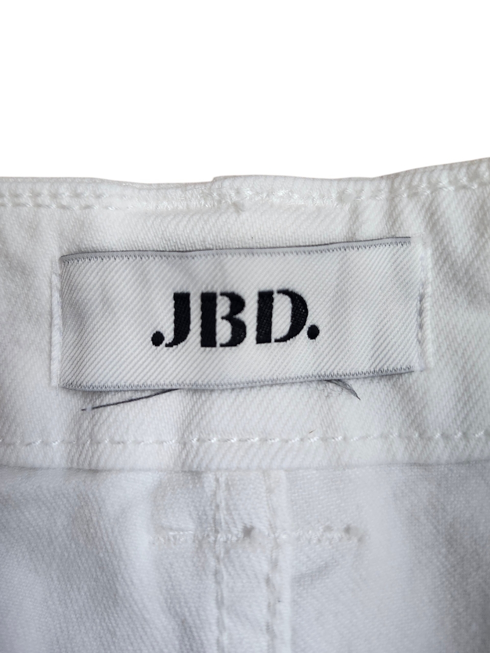 JBD Just Black Denim White Wide Leg Jeans High Rise Patch Pocket Long 32" Inseam - Picture 11 of 13